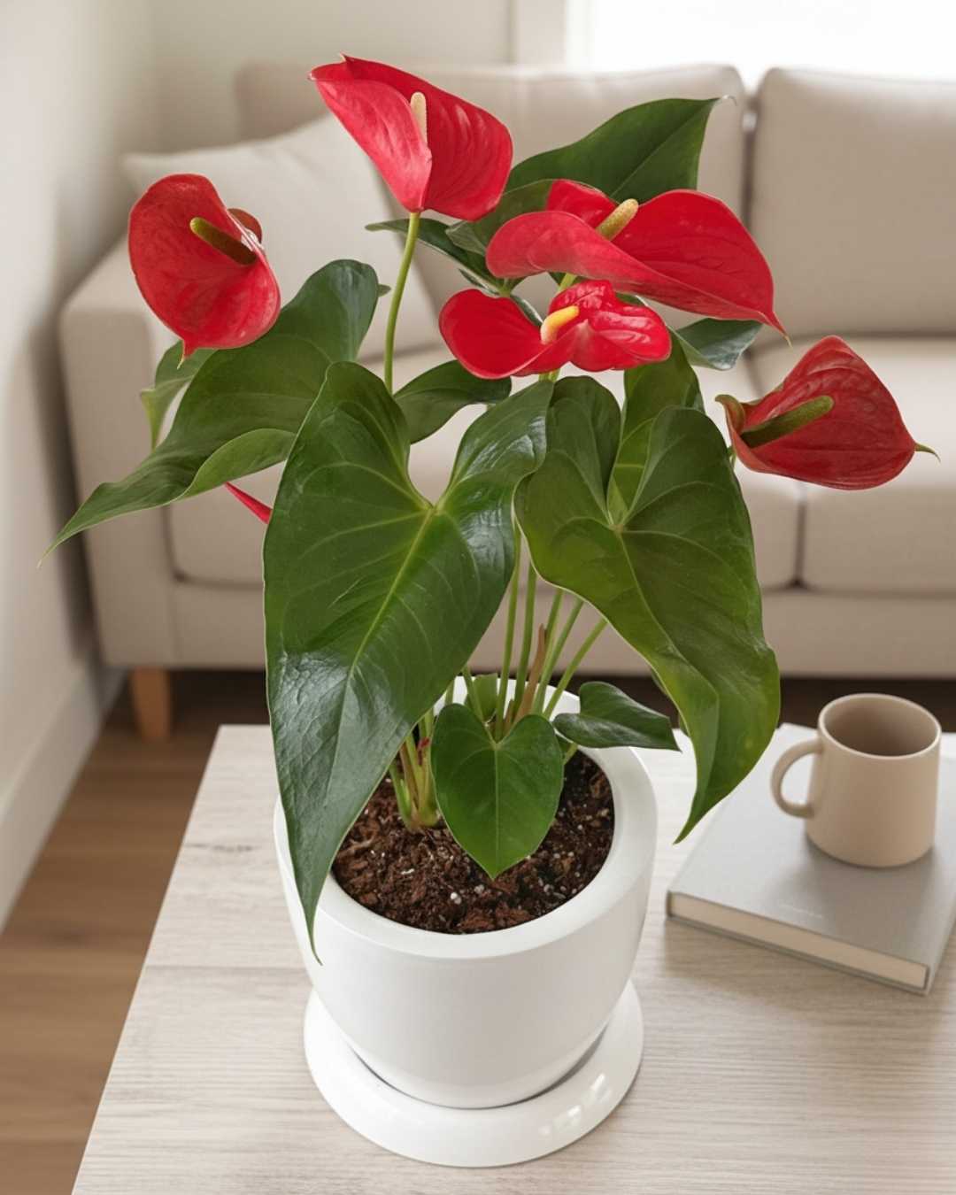 Anturio Rojo Grande - florece todo el año