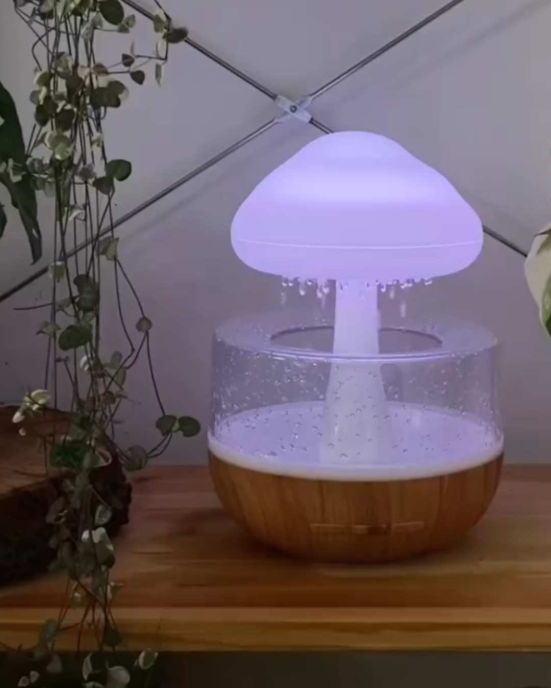 Nube y lluvia - lampara led y humidificador