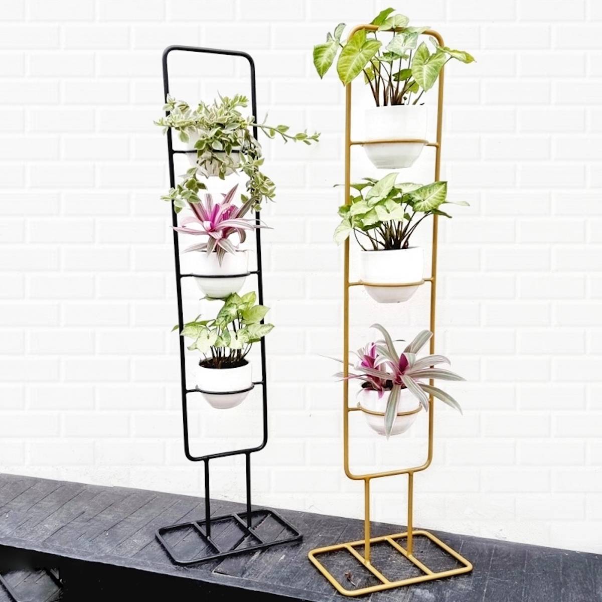 Pedestal Felicidad con plantas